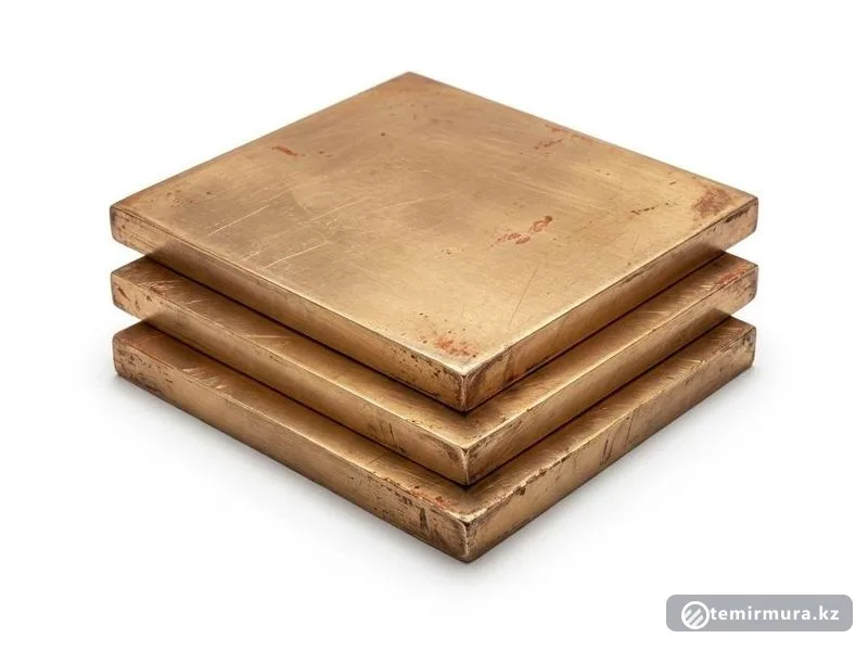 Бронзовый лист БрАЖ9-4 0,5х1000х1200 мм — 0,5×1000×1200 мм, склад TEMIR MURA
