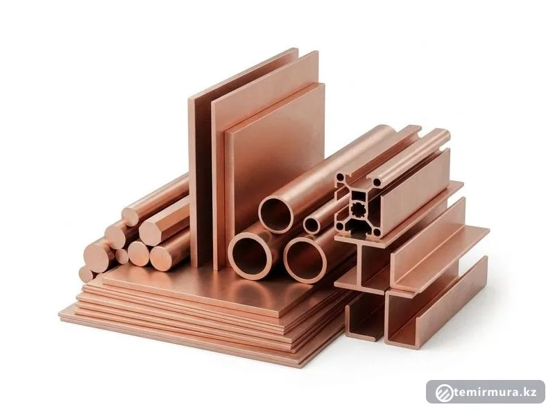 Медный лист М1 0,1х100х100 мм ГОСТ 495-92 — 0,1×100×100 мм, склад TEMIR MURA