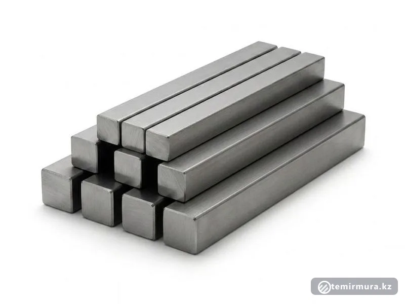 Титановый квадрат АТ-6 10х10 мм — 10×10 мм, склад TEMIR MURA